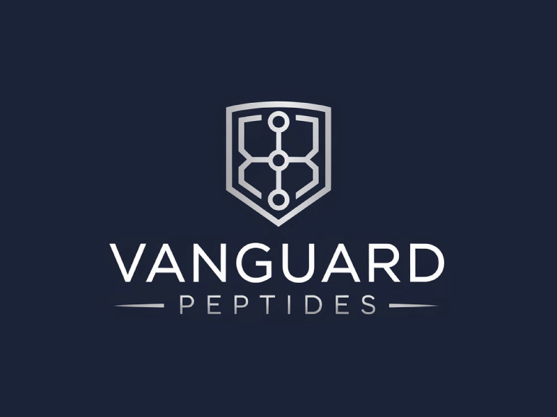 Vanguard Peptides logo design by pixalrahul