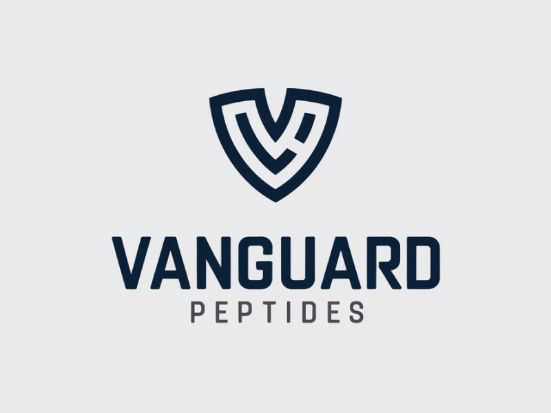 Vanguard Peptides logo design by pixalrahul