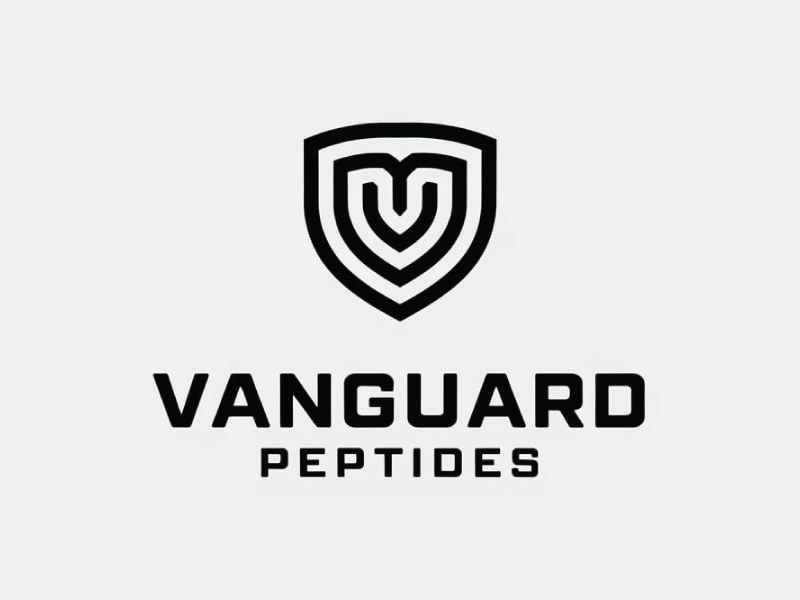 Vanguard Peptides logo design by pixalrahul