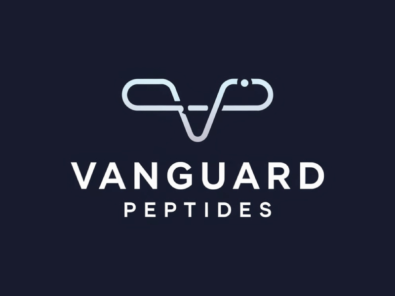 Vanguard Peptides logo design by pixalrahul