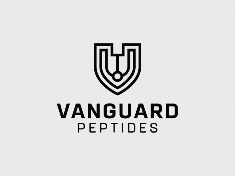 Vanguard Peptides logo design by pixalrahul