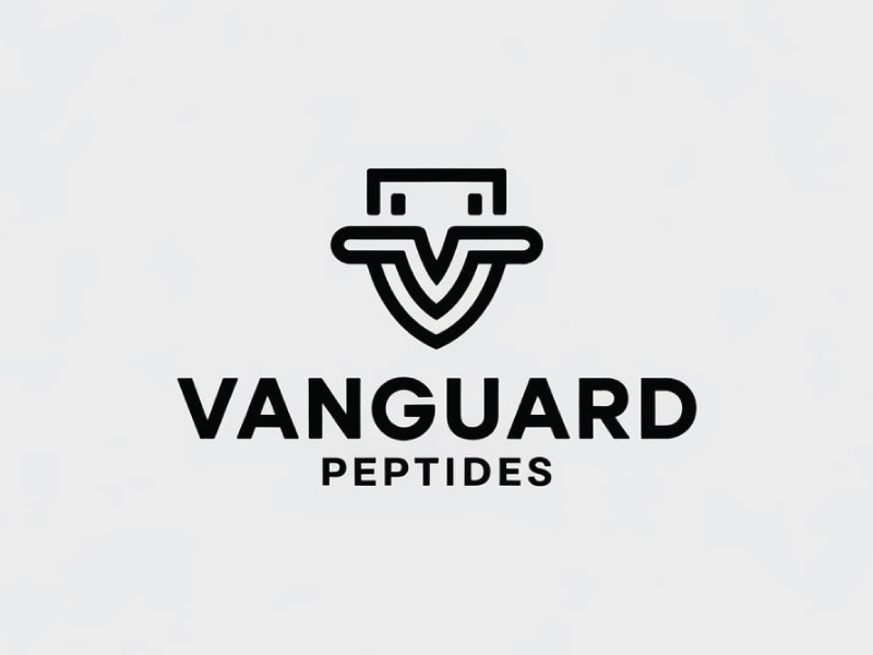 Vanguard Peptides logo design by pixalrahul
