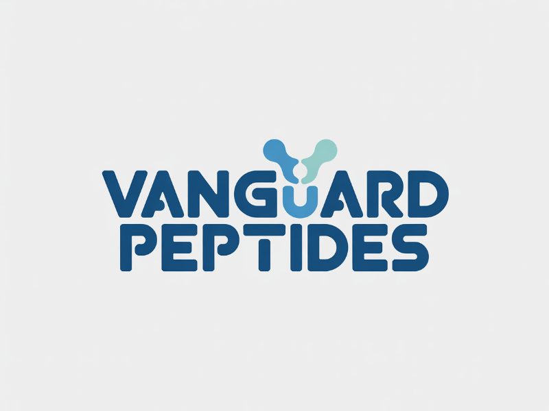 Vanguard Peptides logo design by Octavino
