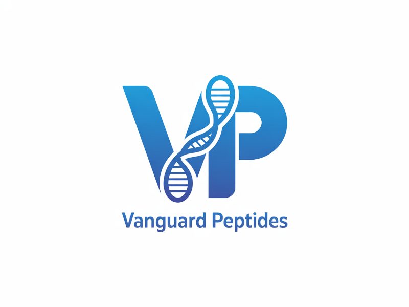 Vanguard Peptides logo design by XenaArt