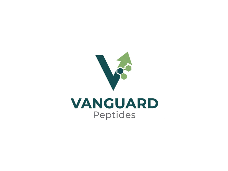 Vanguard Peptides logo design by jandu