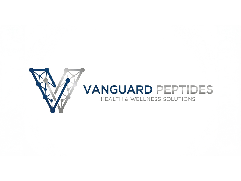 Vanguard Peptides logo design by jandu