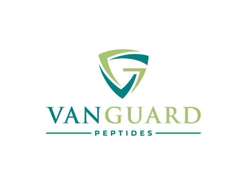 Vanguard Peptides logo design by planoLOGO
