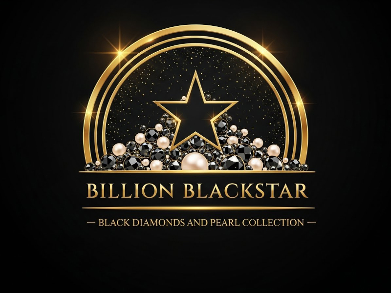 Billion Blackstar Black Diamonds and Pearl Collection logo design by cwrproject