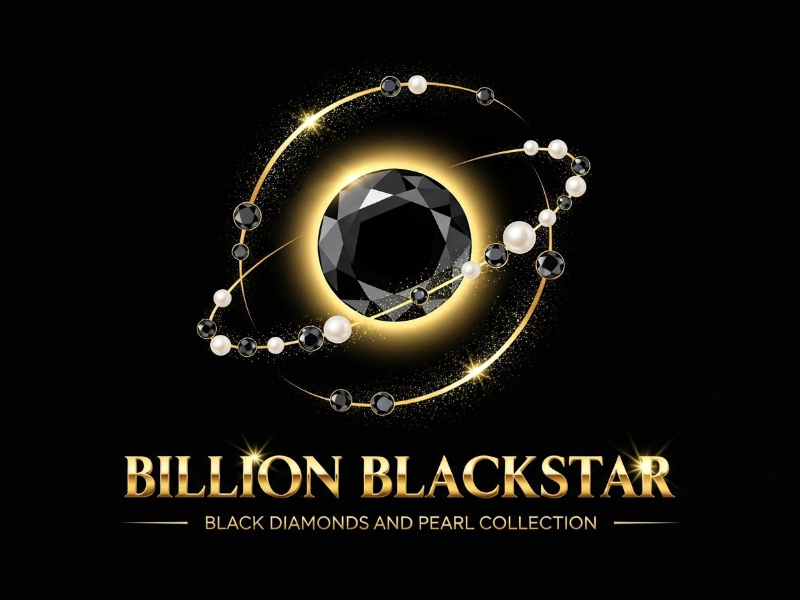 Billion Blackstar Black Diamonds and Pearl Collection logo design by cwrproject