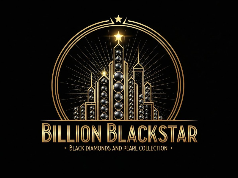 Billion Blackstar Black Diamonds and Pearl Collection logo design by cwrproject