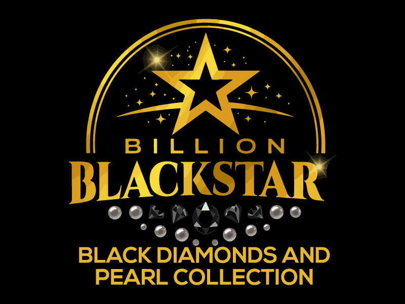 Billion Blackstar Black Diamonds and Pearl Collection logo design by Suvendu