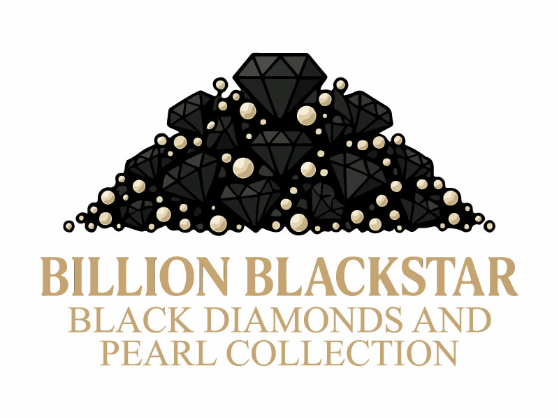 Billion Blackstar Black Diamonds and Pearl Collection logo design by Suvendu