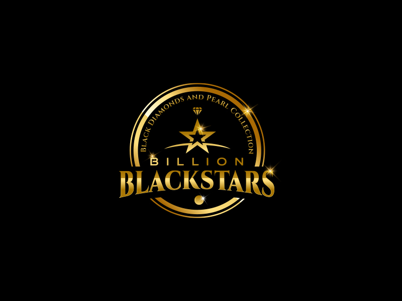 Billion Blackstar Black Diamonds and Pearl Collection logo design by keylogo