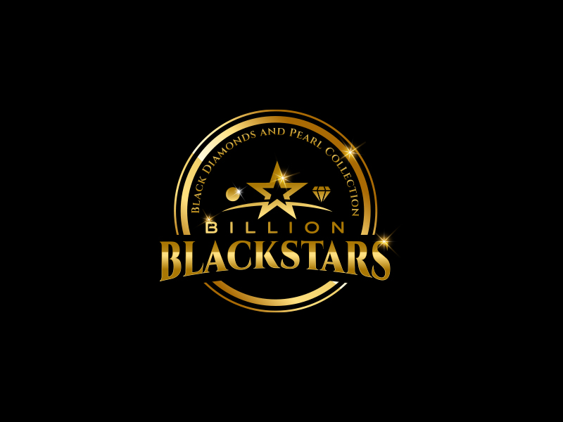 Billion Blackstar Black Diamonds and Pearl Collection logo design by keylogo