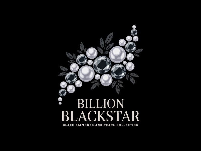 Billion Blackstar Black Diamonds and Pearl Collection logo design by Rahul Biswas