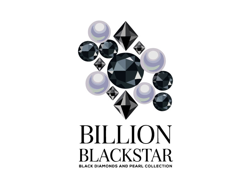Billion Blackstar Black Diamonds and Pearl Collection logo design by Rahul Biswas