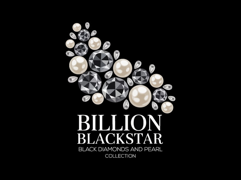 Billion Blackstar Black Diamonds and Pearl Collection logo design by Rahul Biswas