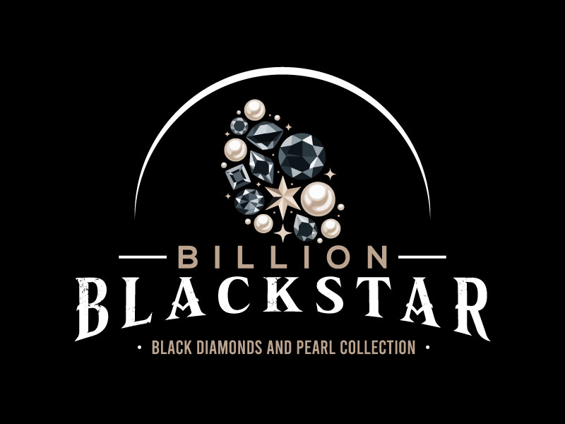 Billion Blackstar Black Diamonds and Pearl Collection logo design by Rahul Biswas