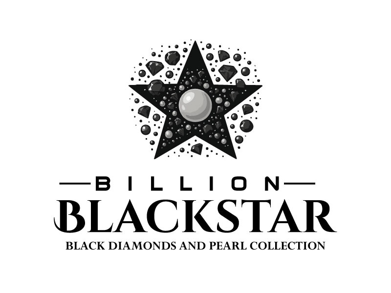 Billion Blackstar Black Diamonds and Pearl Collection logo design by Rahul Biswas