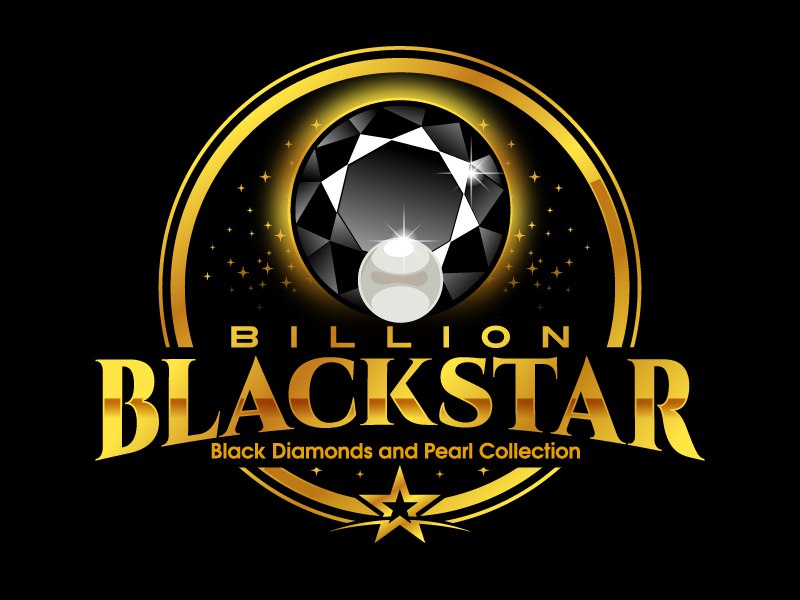 Billion Blackstar Black Diamonds and Pearl Collection logo design by MonkDesign