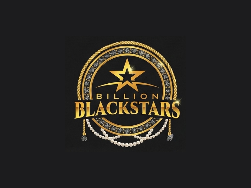 Billion Blackstar Black Diamonds and Pearl Collection logo design by iffikhan