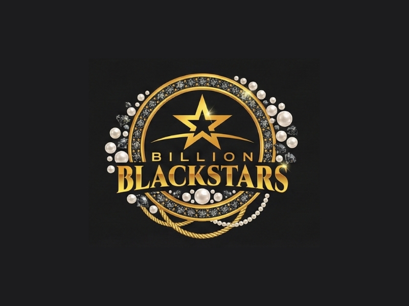 Billion Blackstar Black Diamonds and Pearl Collection logo design by iffikhan