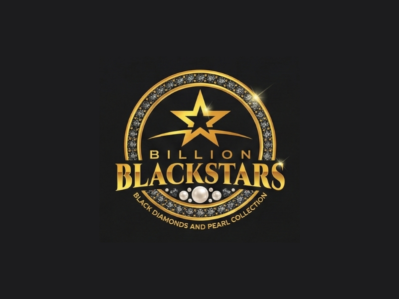 Billion Blackstar Black Diamonds and Pearl Collection logo design by iffikhan
