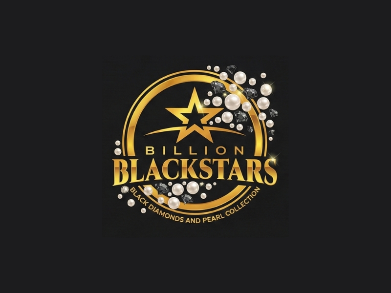 Billion Blackstar Black Diamonds and Pearl Collection logo design by iffikhan
