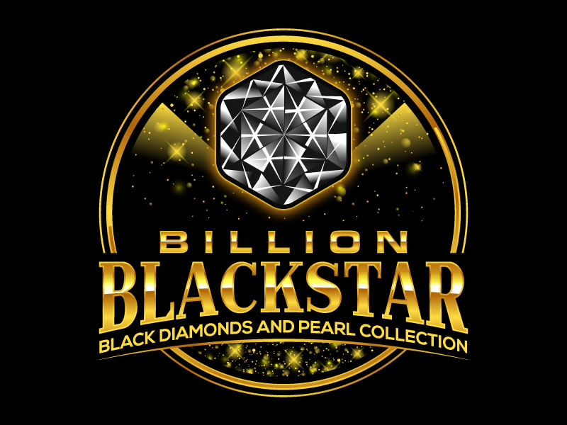 Billion Blackstar Black Diamonds and Pearl Collection logo design by LogoQueen
