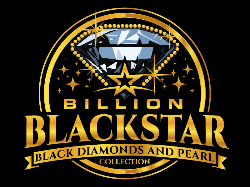 Billion Blackstar Black Diamonds and Pearl Collection logo design by Gilate