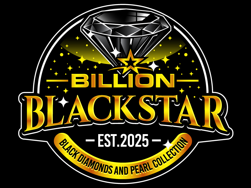 Billion Blackstar Black Diamonds and Pearl Collection logo design by Gilate