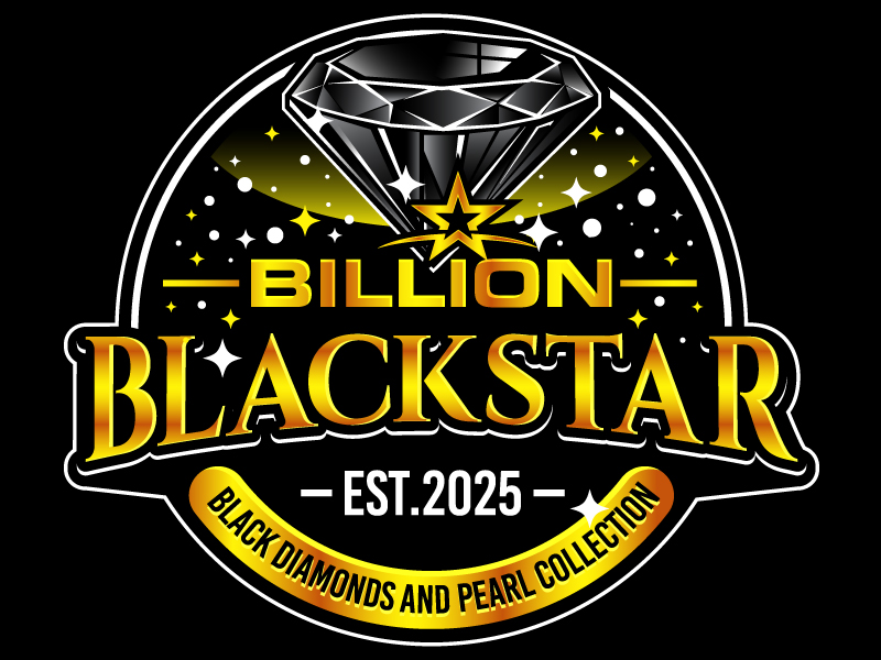 Billion Blackstar Black Diamonds and Pearl Collection logo design by Gilate