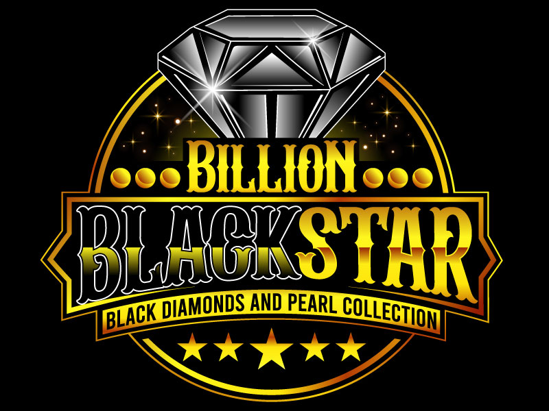 Billion Blackstar Black Diamonds and Pearl Collection logo design by Gilate