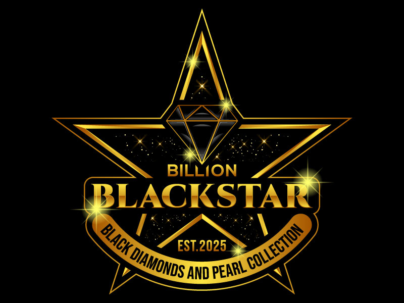 Billion Blackstar Black Diamonds and Pearl Collection logo design by Gilate