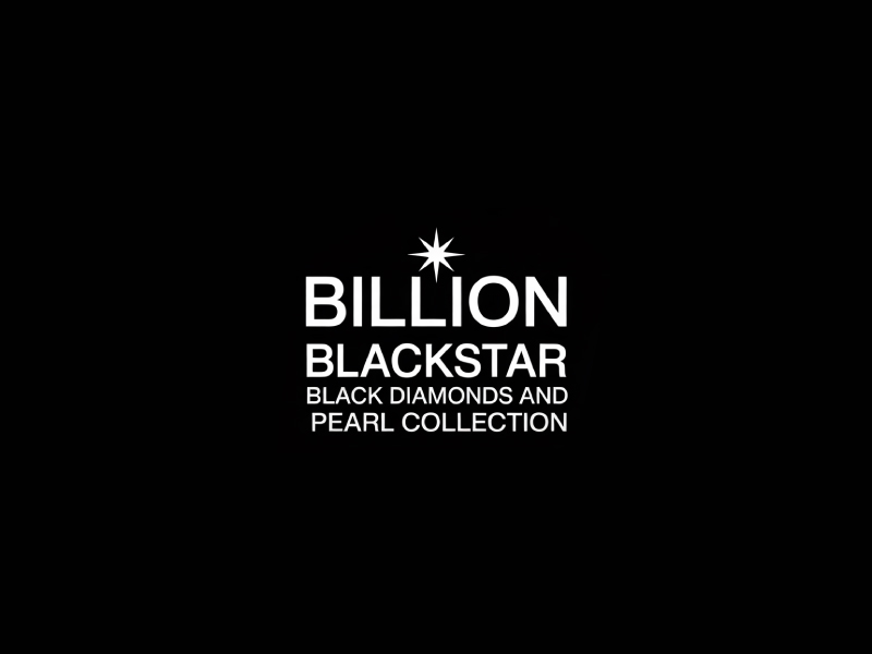Billion Blackstar Black Diamonds and Pearl Collection logo design by Poki