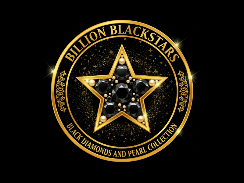 Billion Blackstar Black Diamonds and Pearl Collection logo design by jandu