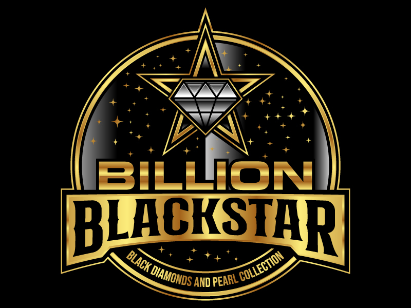 Billion Blackstar Black Diamonds and Pearl Collection logo design by Gilate