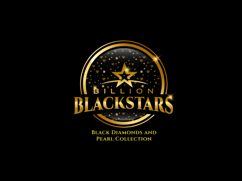 Billion Blackstar Black Diamonds and Pearl Collection logo design by keylogo