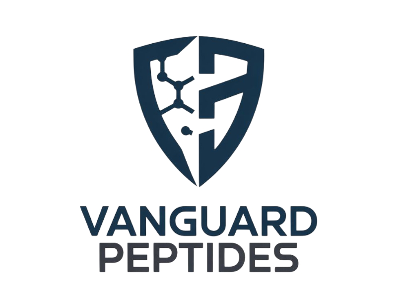 Vanguard Peptides logo design by Nai