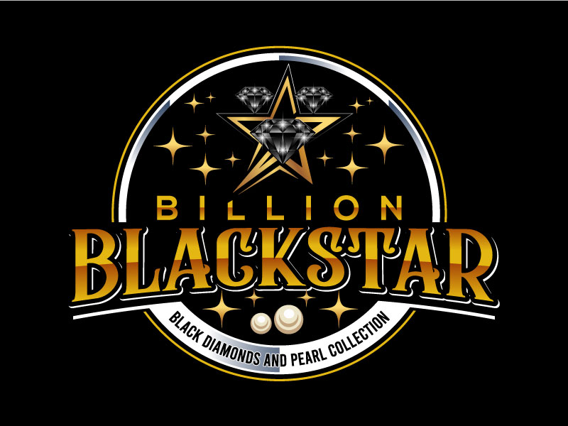 Billion Blackstar Black Diamonds and Pearl Collection logo design by Mr uink