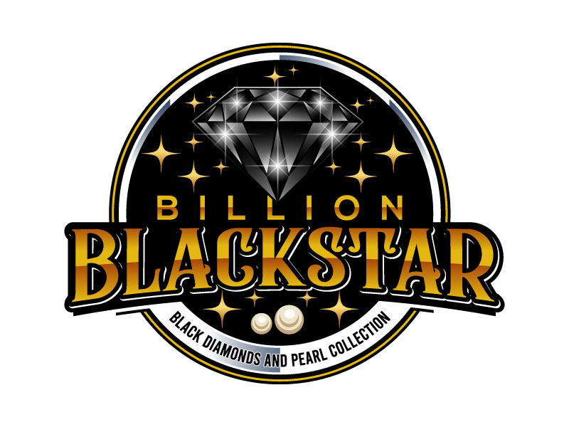 Billion Blackstar Black Diamonds and Pearl Collection logo design by Mr uink