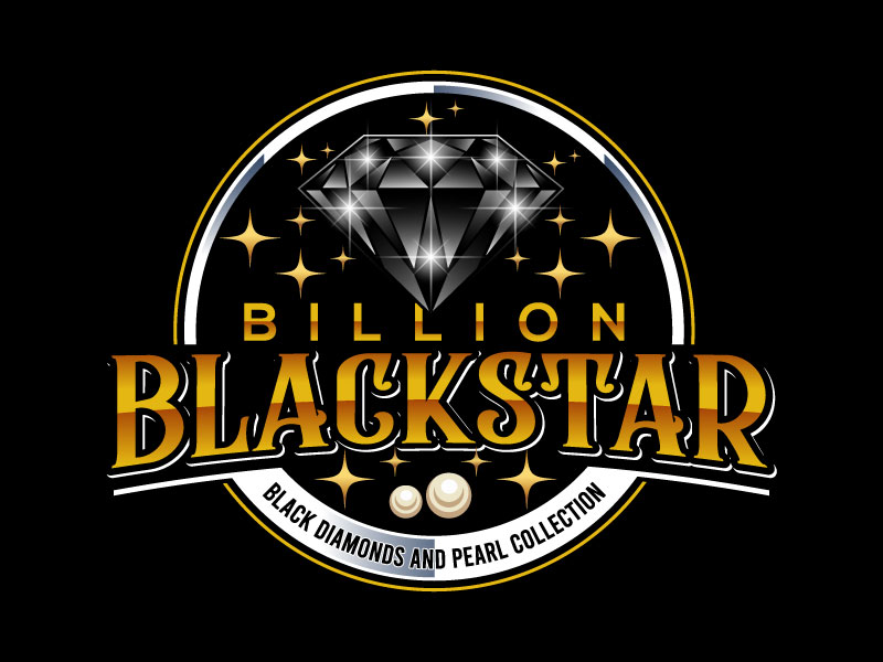 Billion Blackstar Black Diamonds and Pearl Collection logo design by Mr uink