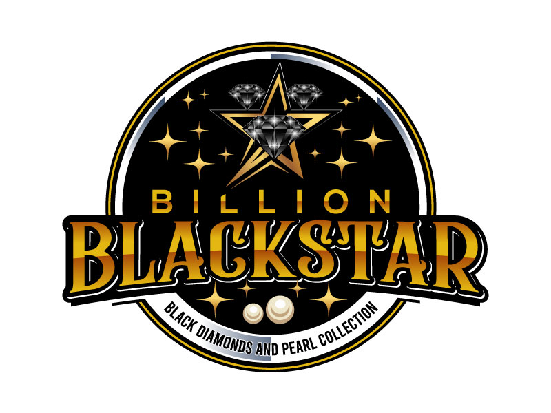 Billion Blackstar Black Diamonds and Pearl Collection logo design by Mr uink