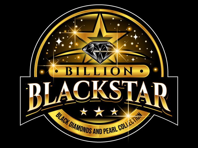 Billion Blackstar Black Diamonds and Pearl Collection logo design by Gilate