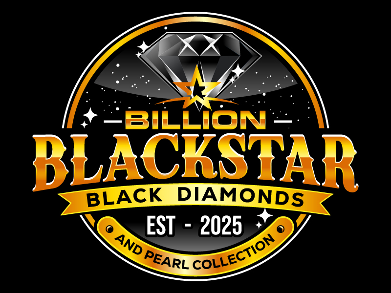Billion Blackstar Black Diamonds and Pearl Collection logo design by Gilate