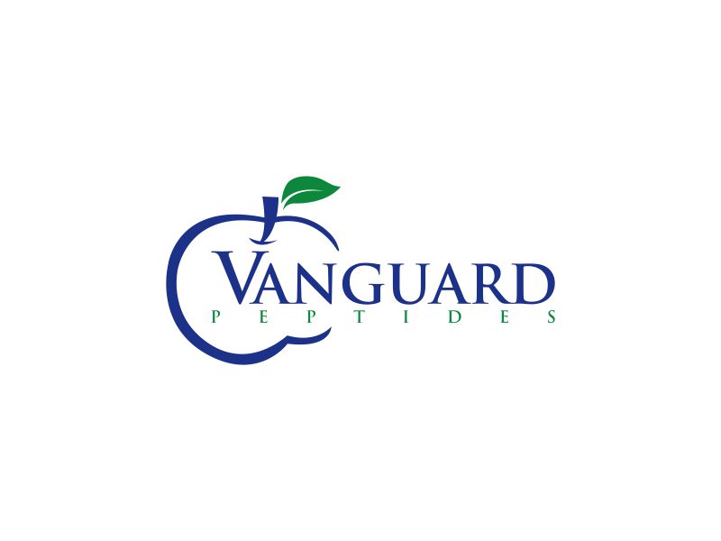 Vanguard Peptides logo design by luckyprasetyo