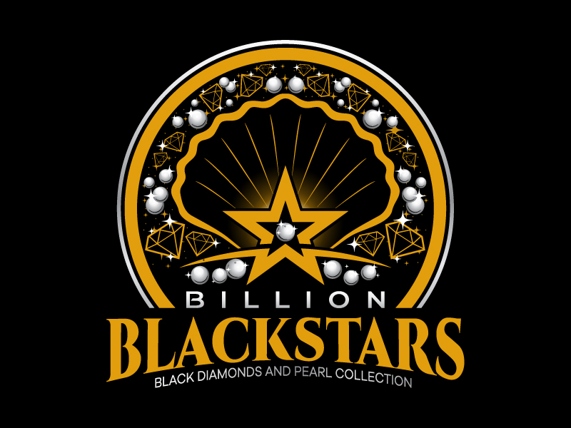 Billion Blackstar Black Diamonds and Pearl Collection logo design by DreamLogoDesign