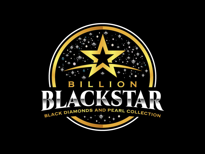 Billion Blackstar Black Diamonds and Pearl Collection logo design by subrata