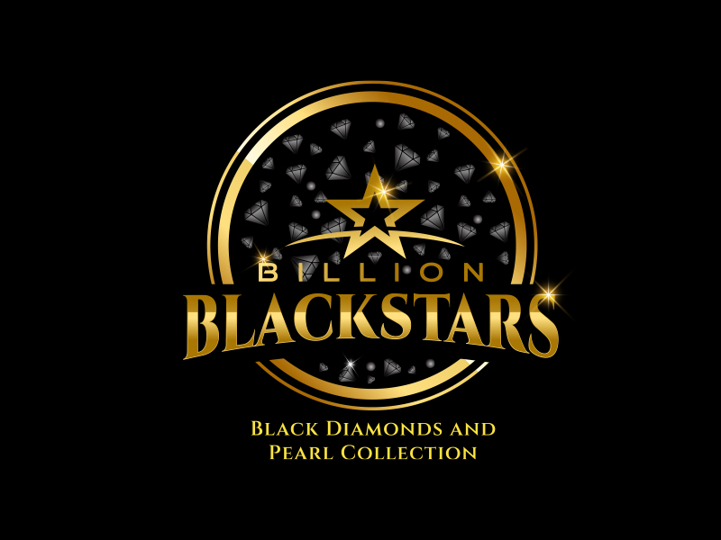 Billion Blackstar Black Diamonds and Pearl Collection logo design by keylogo