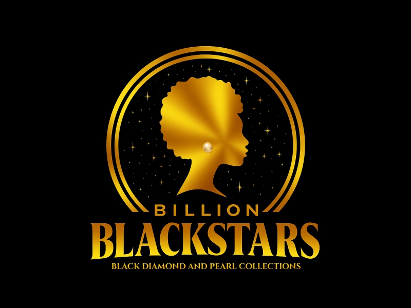 Billion Blackstar Black Diamonds and Pearl Collection logo design by Octavino